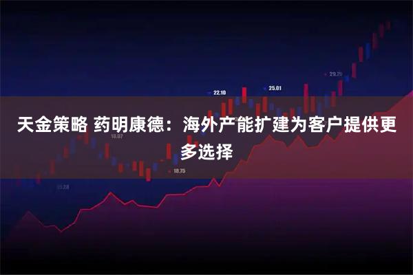 天金策略 藥明康德：海外產(chǎn)能擴(kuò)建為客戶提供更多選擇